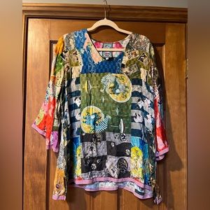 NEW: Johnny Was Asian inspired V-neck blouse